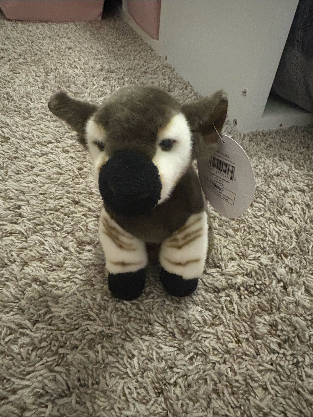 Plush Baby Animal Stuffed Toy - Brown & Cream